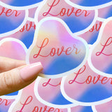 Lover | Taylor Swift Inspired Waterproof Sticker-Home - Stationery - Stickers-Typo Lettering Co-Sister Shirts, Cute & Custom Tees for Mama & Littles in Trussville, Alabama.