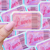 Taylor Swift Inspired Waterproof Sticker | Lover IV-Home - Stationery - Stickers-Typo Lettering Co-Sister Shirts, Cute & Custom Tees for Mama & Littles in Trussville, Alabama.