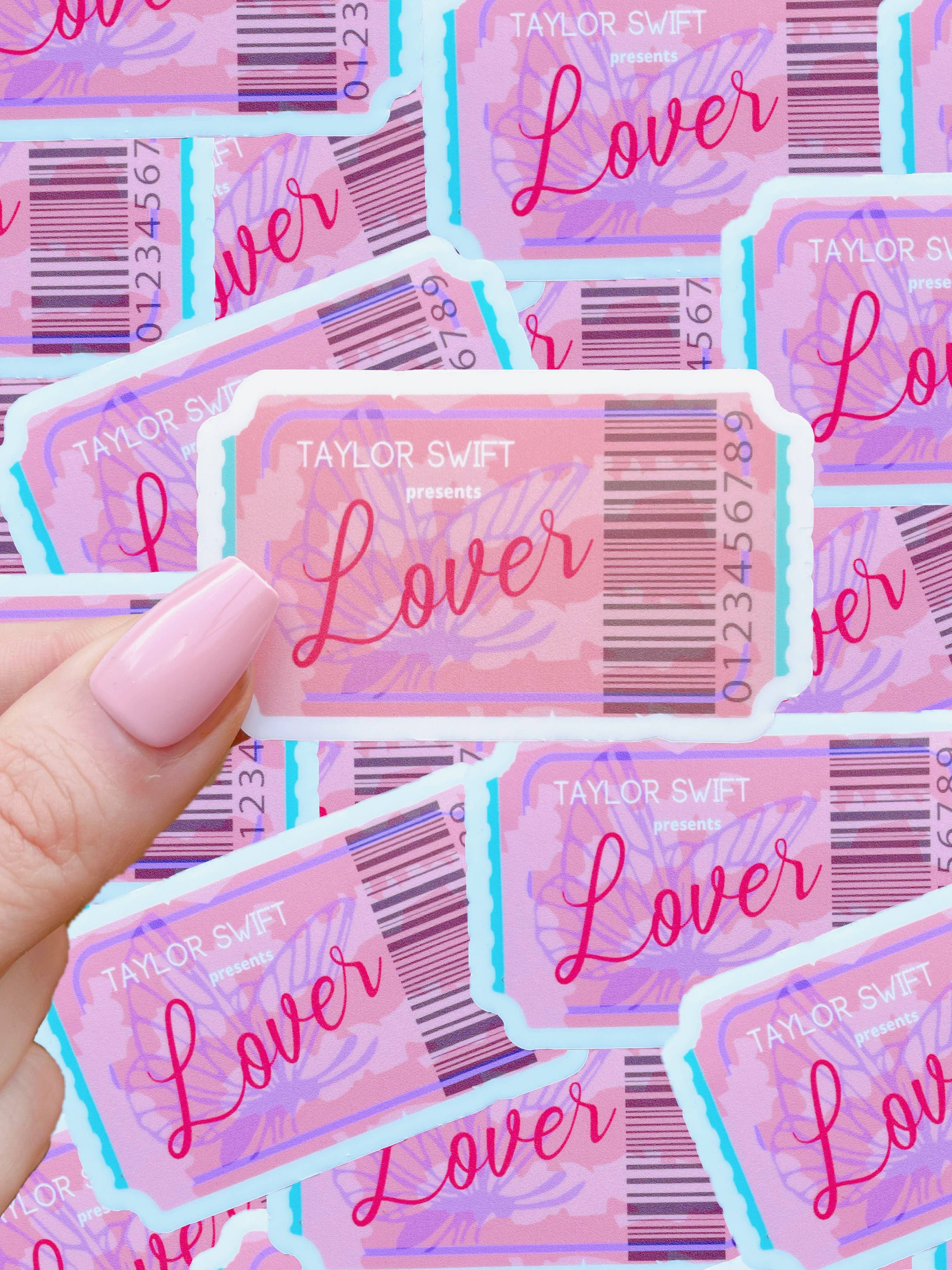 Taylor Swift Inspired Waterproof Sticker | Lover IV-Home - Stationery - Stickers-Typo Lettering Co-Sister Shirts, Cute & Custom Tees for Mama & Littles in Trussville, Alabama.