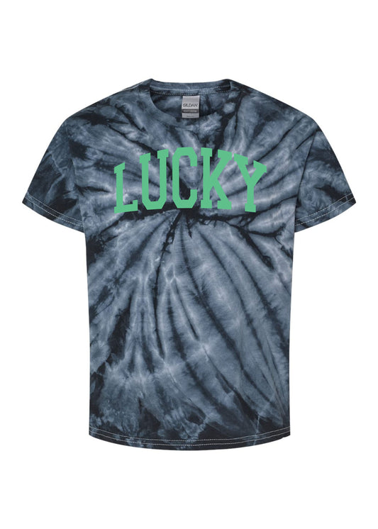 Lucky Foil | Tie Dye Tee | Kids-Kids Tees-Sister Shirts-Sister Shirts, Cute & Custom Tees for Mama & Littles in Trussville, Alabama.