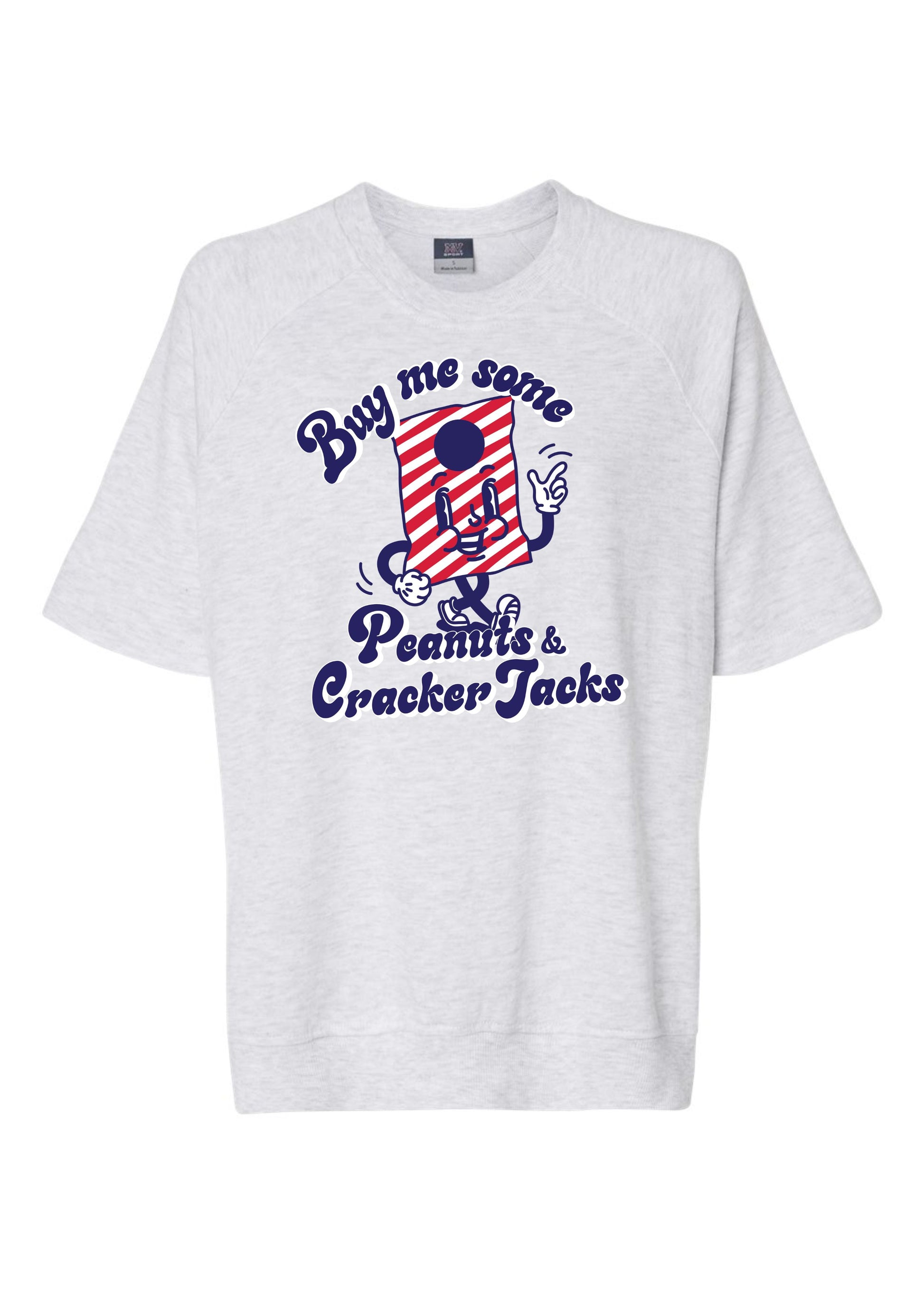 Peanuts + Cracker Jacks | French Terry Side Slit Pullover | Adult-Sister Shirts-Sister Shirts, Cute & Custom Tees for Mama & Littles in Trussville, Alabama.