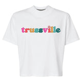 Trussville Multi Happy | Mom Crop Tee-Womens - Tops - Tees-Sister Shirts-Sister Shirts, Cute & Custom Tees for Mama & Littles in Trussville, Alabama.