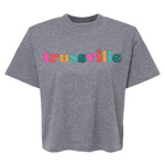 Trussville Multi Happy | Mom Crop Tee-Womens - Tops - Tees-Sister Shirts-Sister Shirts, Cute & Custom Tees for Mama & Littles in Trussville, Alabama.