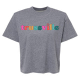 Trussville Multi Happy | Mom Crop Tee-Womens - Tops - Tees-Sister Shirts-Sister Shirts, Cute & Custom Tees for Mama & Littles in Trussville, Alabama.