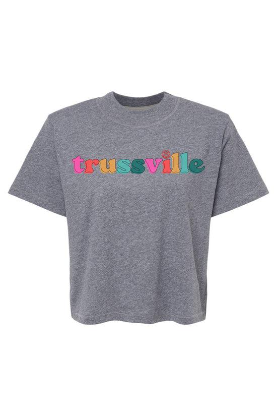 Trussville Multi Smiley | Mom Crop Tee-Cropped Tees-Sister Shirts-Sister Shirts, Cute & Custom Tees for Mama & Littles in Trussville, Alabama.