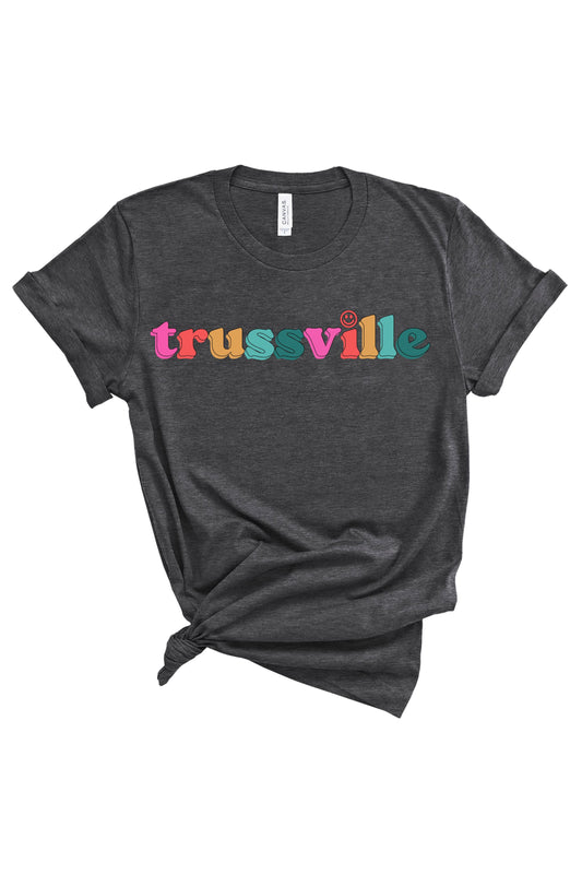 Trussville Multi Smiley | Tee | Adult-Sister Shirts-Sister Shirts, Cute & Custom Tees for Mama & Littles in Trussville, Alabama.