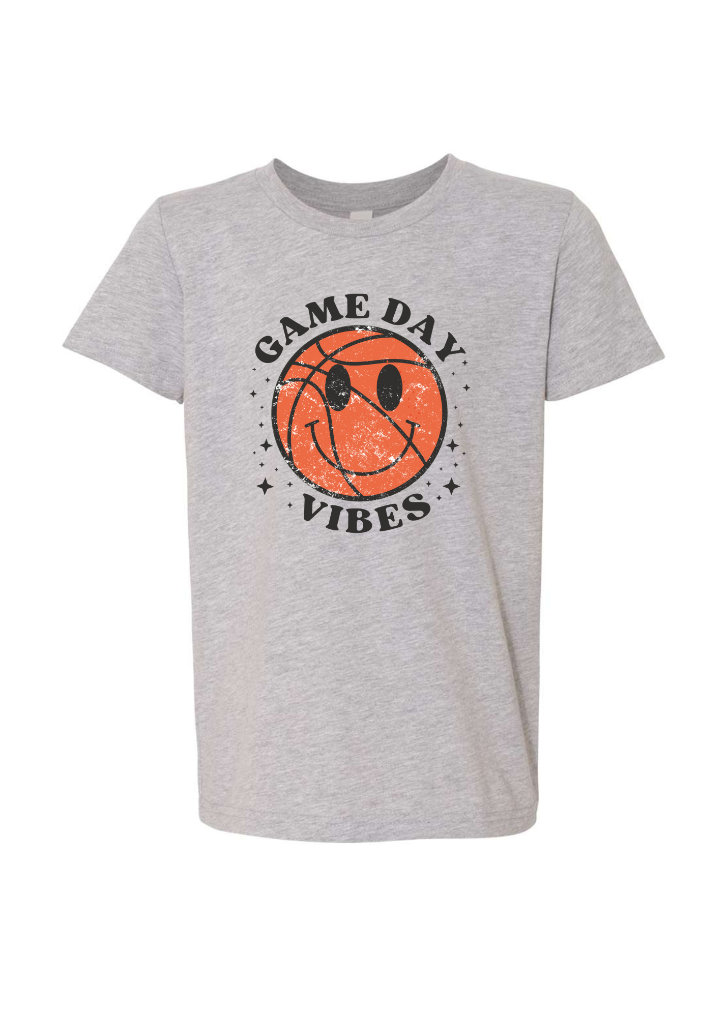 Load image into Gallery viewer, Game Day Vibes Basketball | Kids Tee-Kids Tees-Sister Shirts-Sister Shirts, Cute &amp;amp; Custom Tees for Mama &amp;amp; Littles in Trussville, Alabama.
