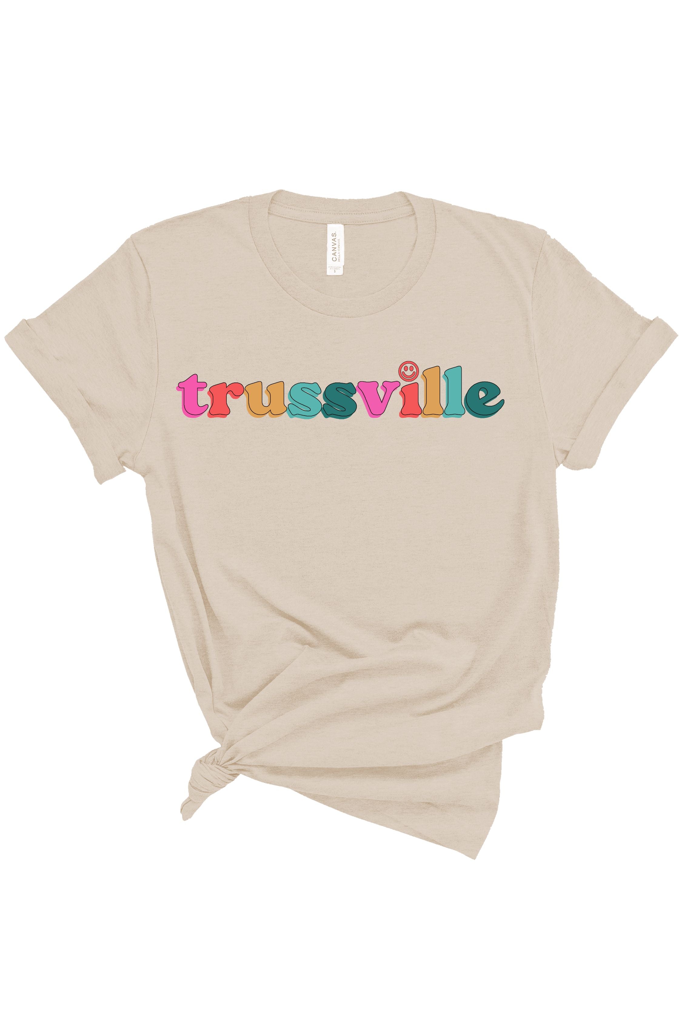 Trussville Multi Happy | Adult Tee-Womens - Tops - Tees-Sister Shirts-Sister Shirts, Cute & Custom Tees for Mama & Littles in Trussville, Alabama.