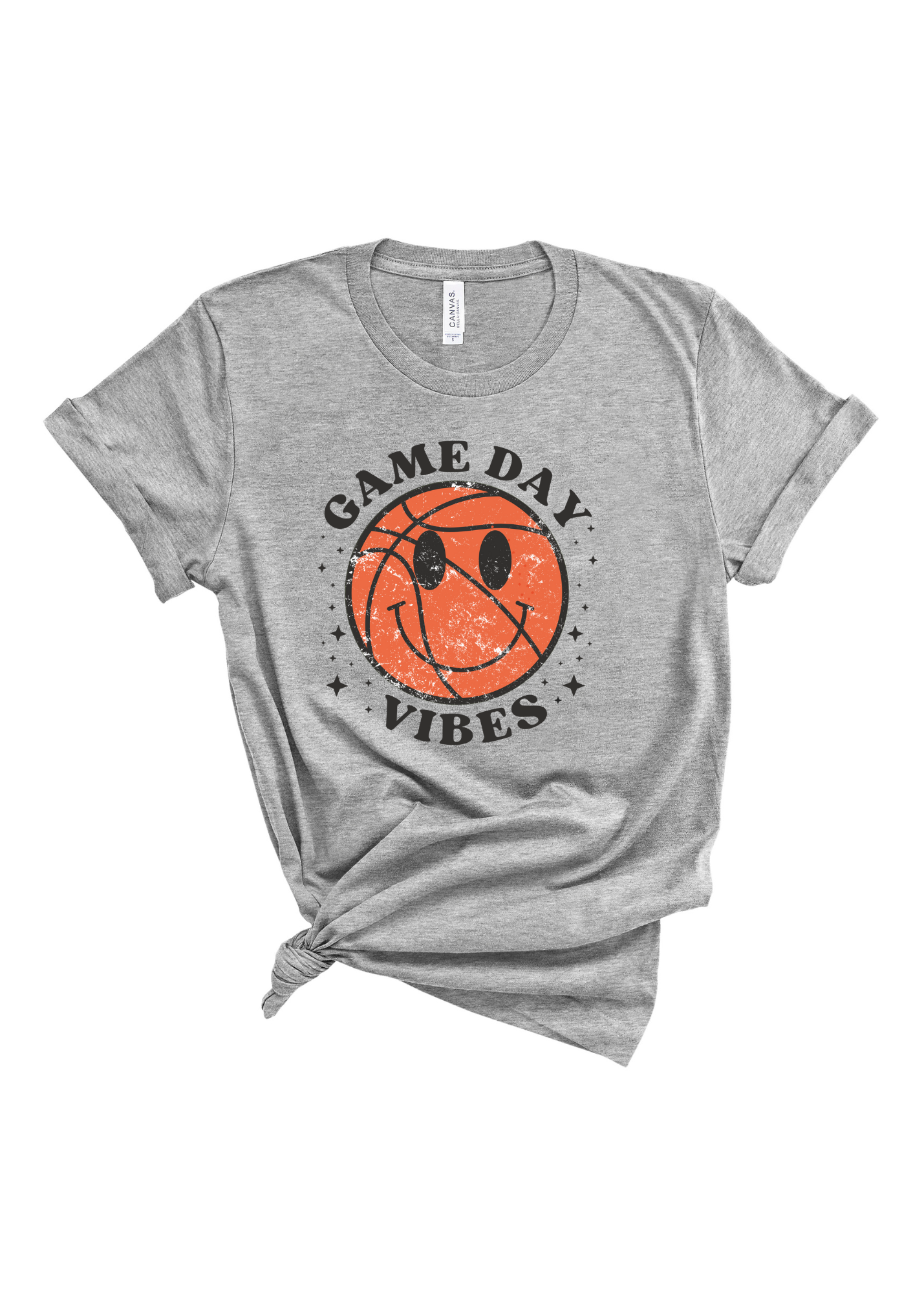 Game Day Vibes Basketball | Adult Tee-Womens - Tops - Tees-Sister Shirts-Sister Shirts, Cute & Custom Tees for Mama & Littles in Trussville, Alabama.