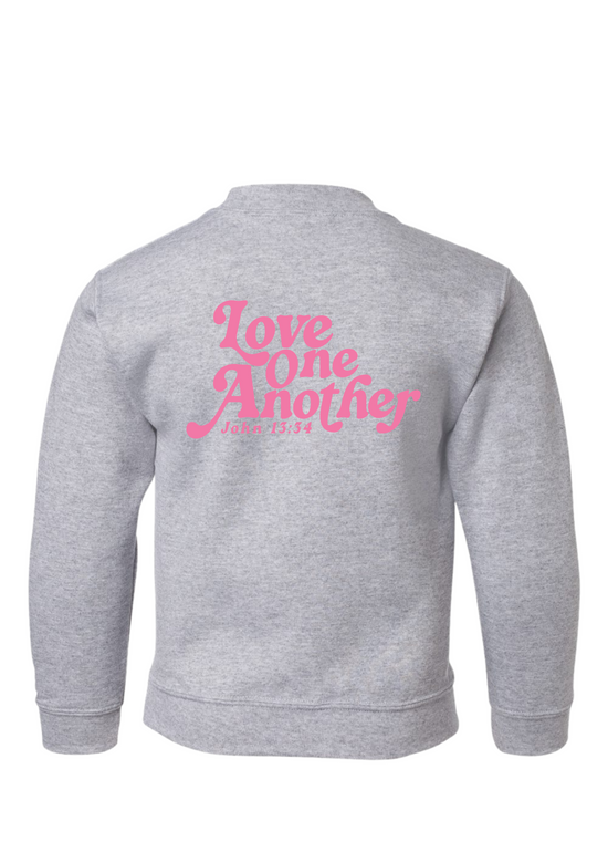 Love One Another | Kids Crewneck-Kids Crewneck-Sister Shirts-Sister Shirts, Cute & Custom Tees for Mama & Littles in Trussville, Alabama.