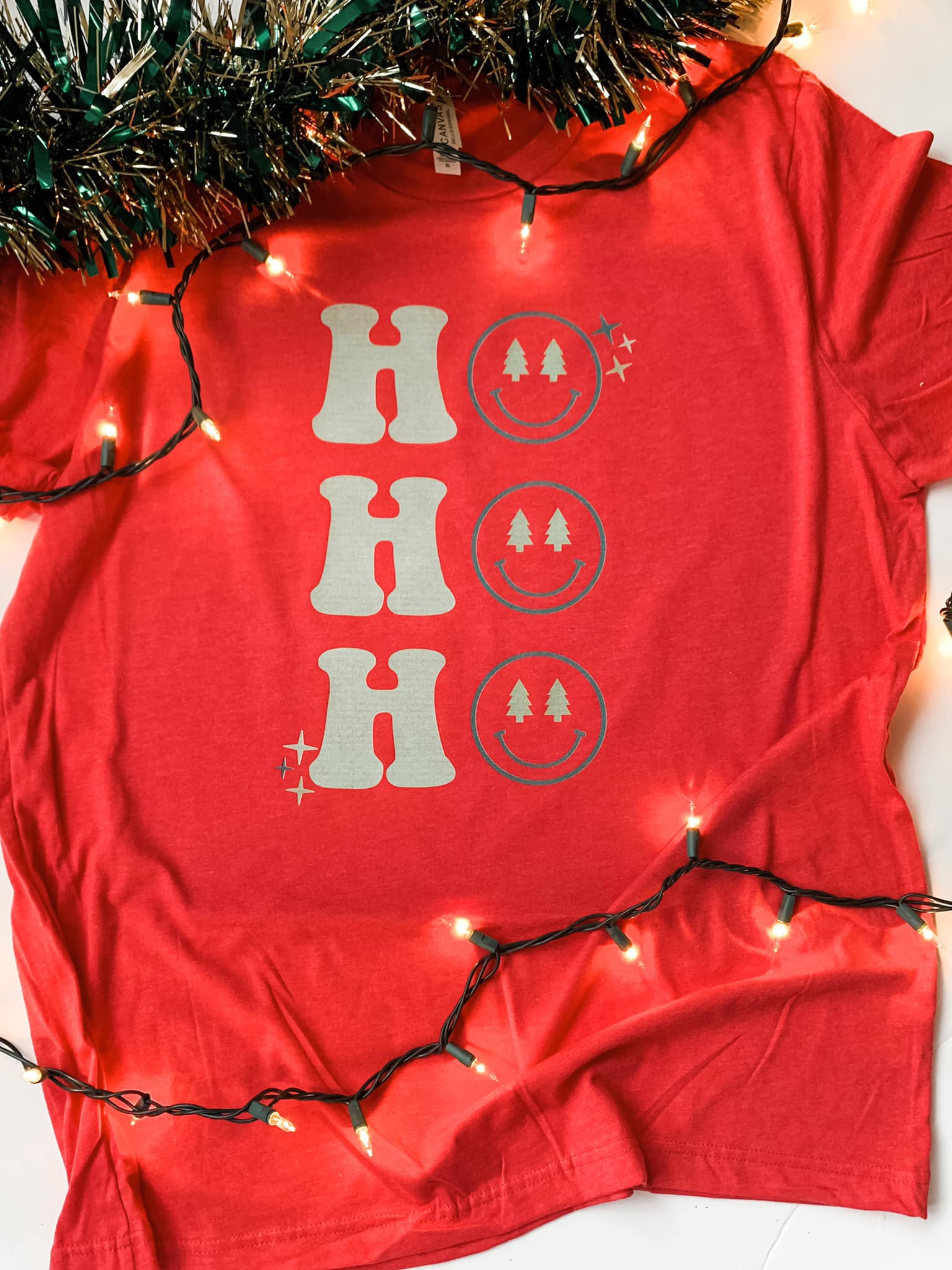 Ho Ho Ho Smiley | Kids Tee | RTS-Kids Tees-Sister Shirts-Sister Shirts, Cute & Custom Tees for Mama & Littles in Trussville, Alabama.