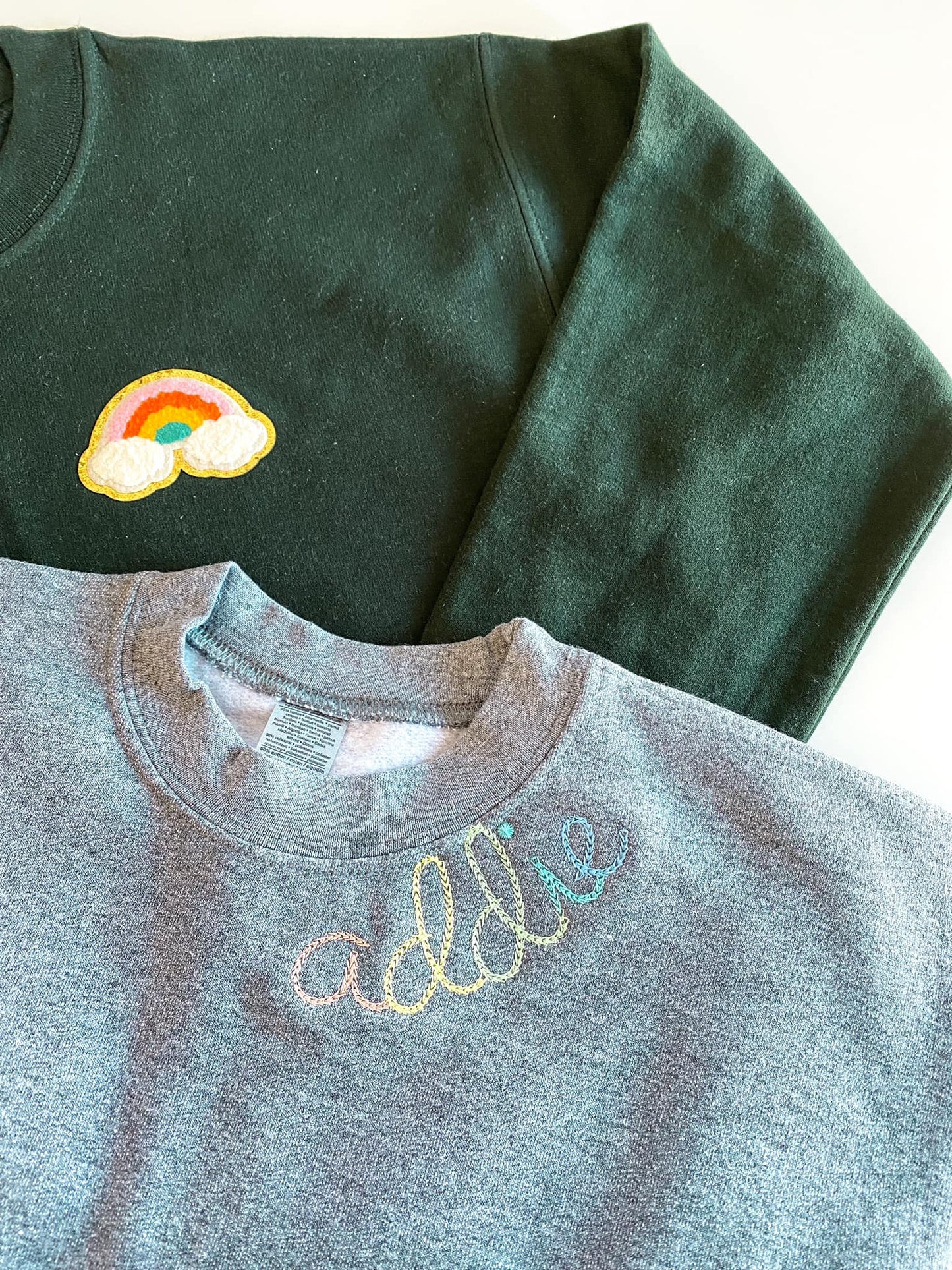 Rainbow Patch | Kids Pullover | RTS-Kids Crewneck-Sister Shirts-Sister Shirts, Cute & Custom Tees for Mama & Littles in Trussville, Alabama.