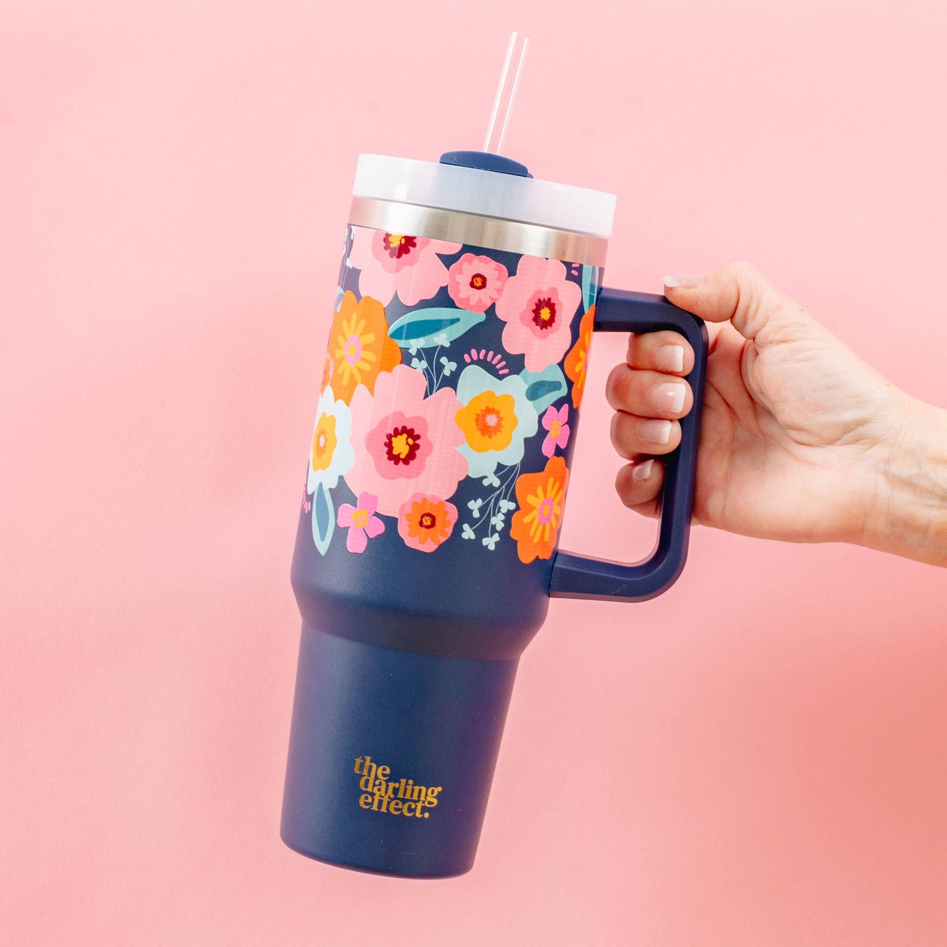 40oz Take Me Everywhere Tumbler - Bright & Bloomy-The Darling Effect-Sister Shirts, Cute & Custom Tees for Mama & Littles in Trussville, Alabama.