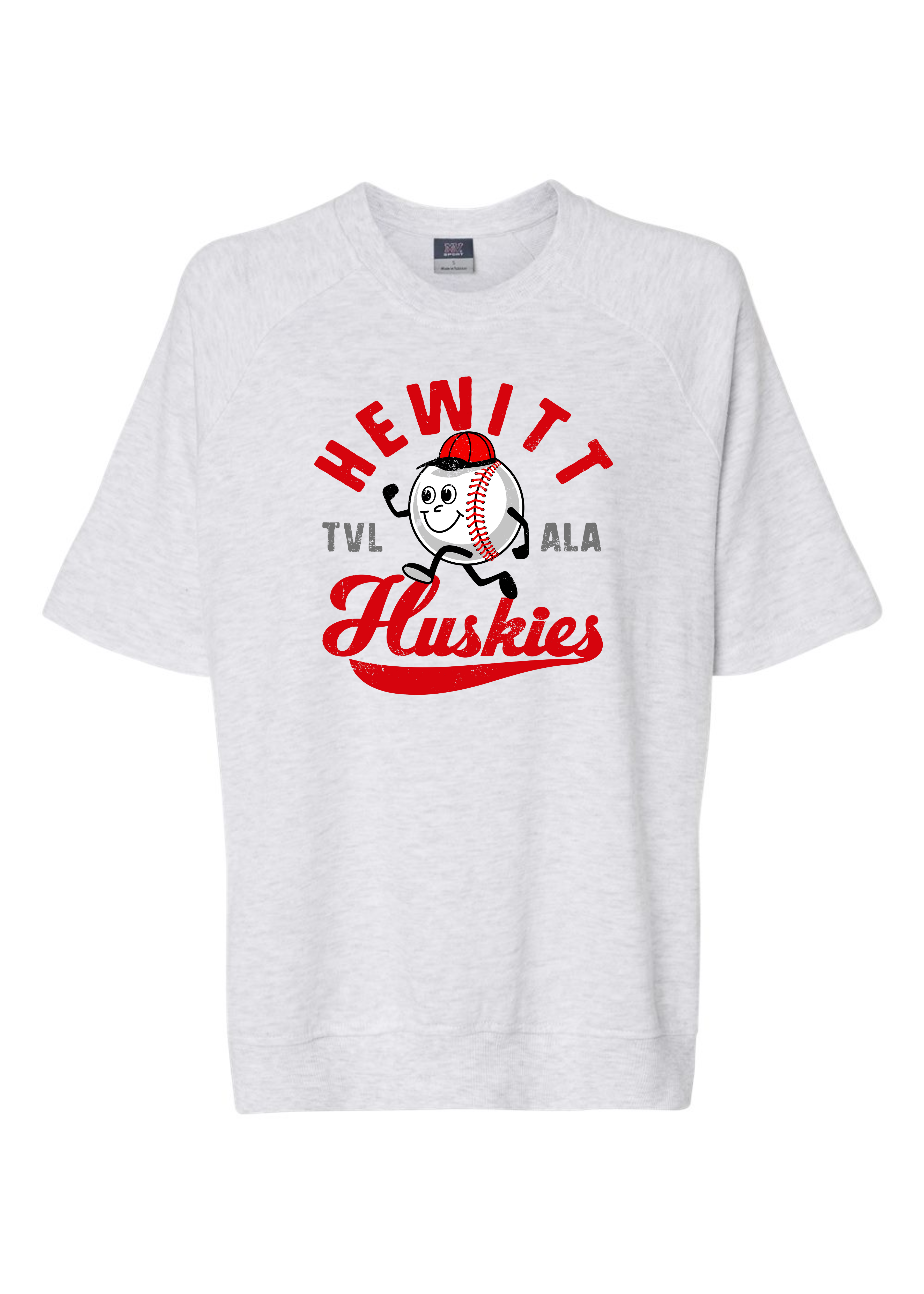 Customizable Baseball Man | French Terry Crewneck-Womens - Tops - Tees-Sister Shirts-Sister Shirts, Cute & Custom Tees for Mama & Littles in Trussville, Alabama.