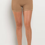 Mocha Ribbed Biker Shorts-women - bottoms - shorts-ANWND-Sister Shirts, Cute & Custom Tees for Mama & Littles in Trussville, Alabama.