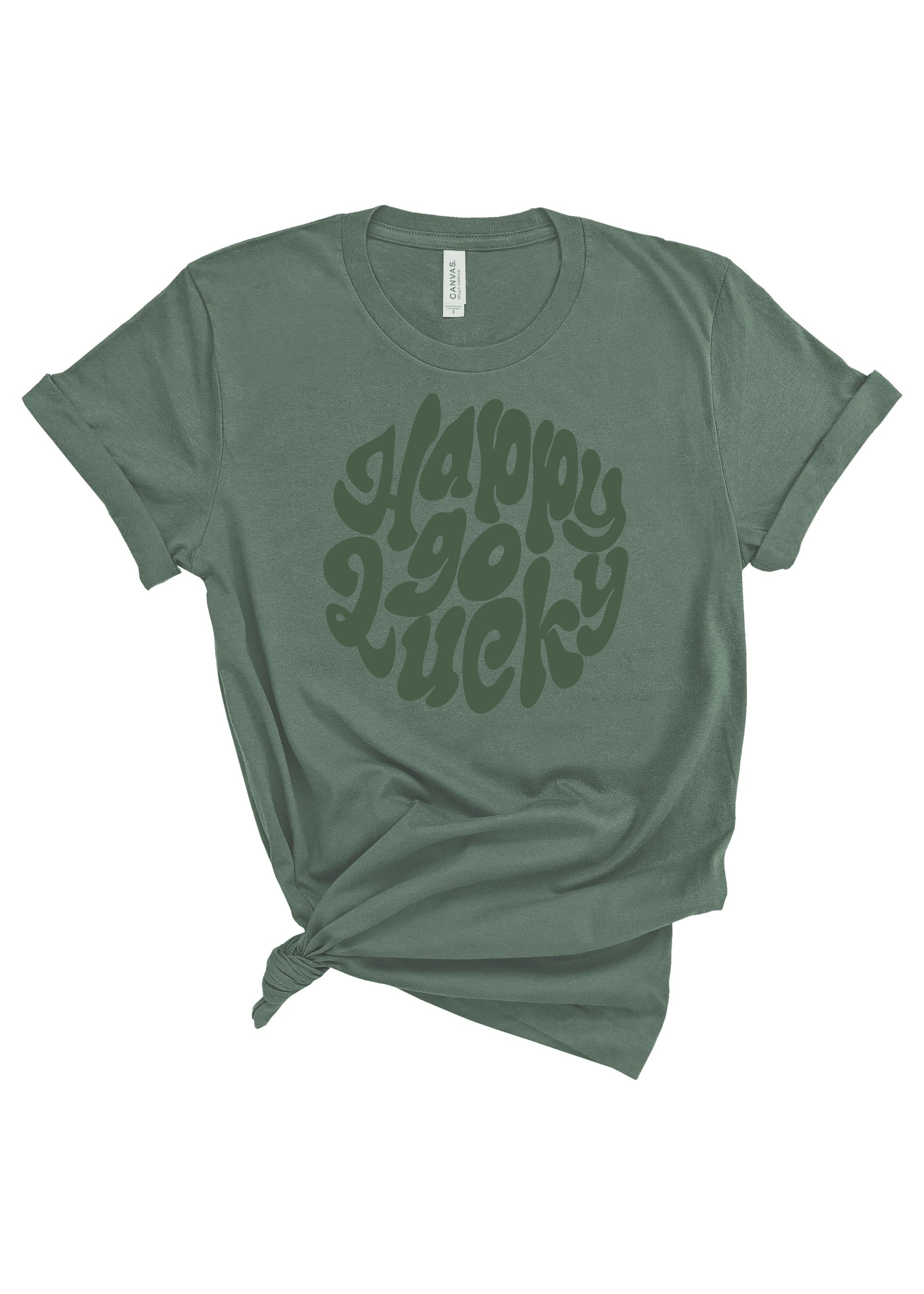 Happy Go Lucky | Tee | Adult-Sister Shirts-Sister Shirts, Cute & Custom Tees for Mama & Littles in Trussville, Alabama.
