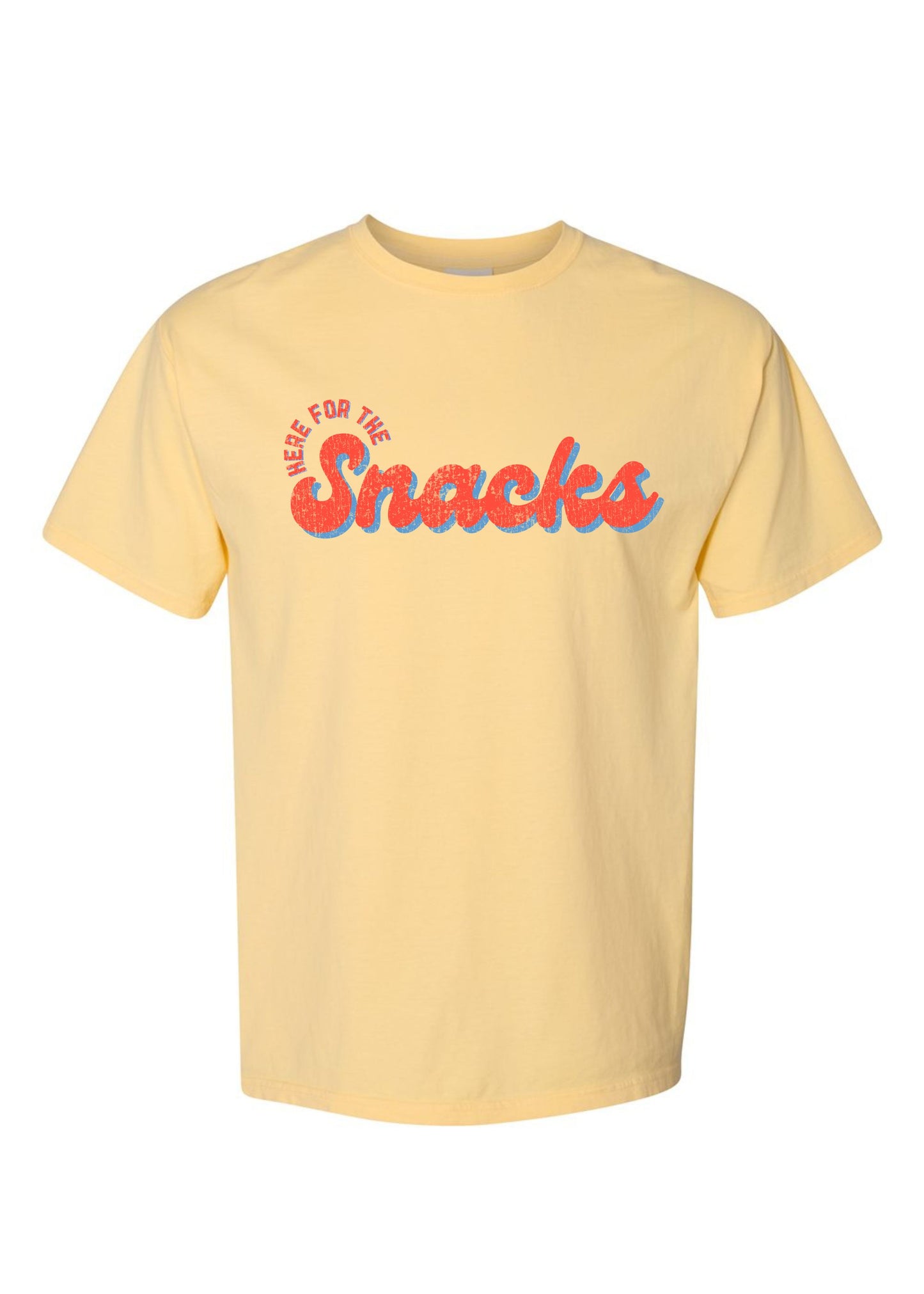 Here For The Snacks Baseball | Tee | Adult-Adult Tee-Sister Shirts-Sister Shirts, Cute & Custom Tees for Mama & Littles in Trussville, Alabama.