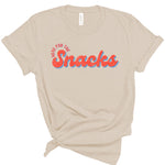 Here For The Snacks Baseball | Adult Tee-Womens - Tops - Tees-Sister Shirts-Sister Shirts, Cute & Custom Tees for Mama & Littles in Trussville, Alabama.