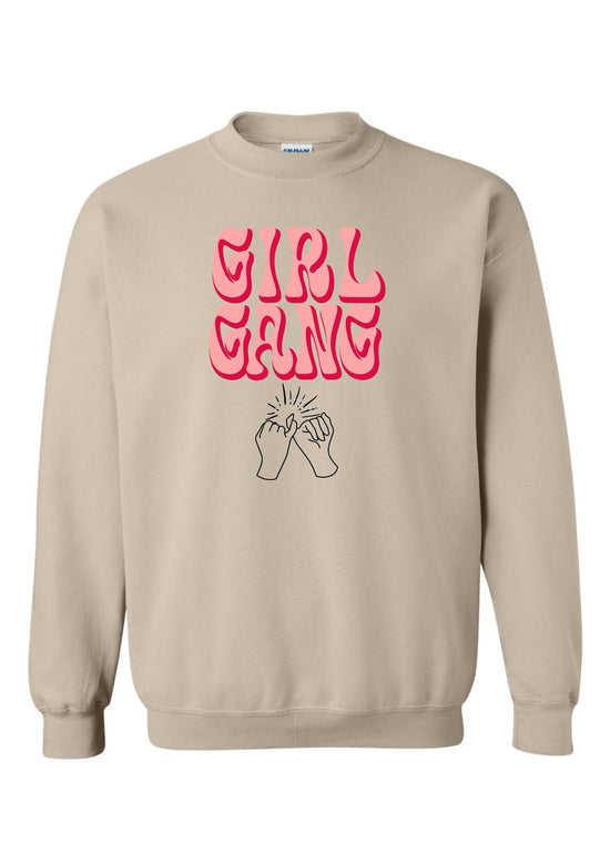 Girl Gang Pinky Swear | Adult Crewneck-Adult Crewneck-Sister Shirts-Sister Shirts, Cute & Custom Tees for Mama & Littles in Trussville, Alabama.