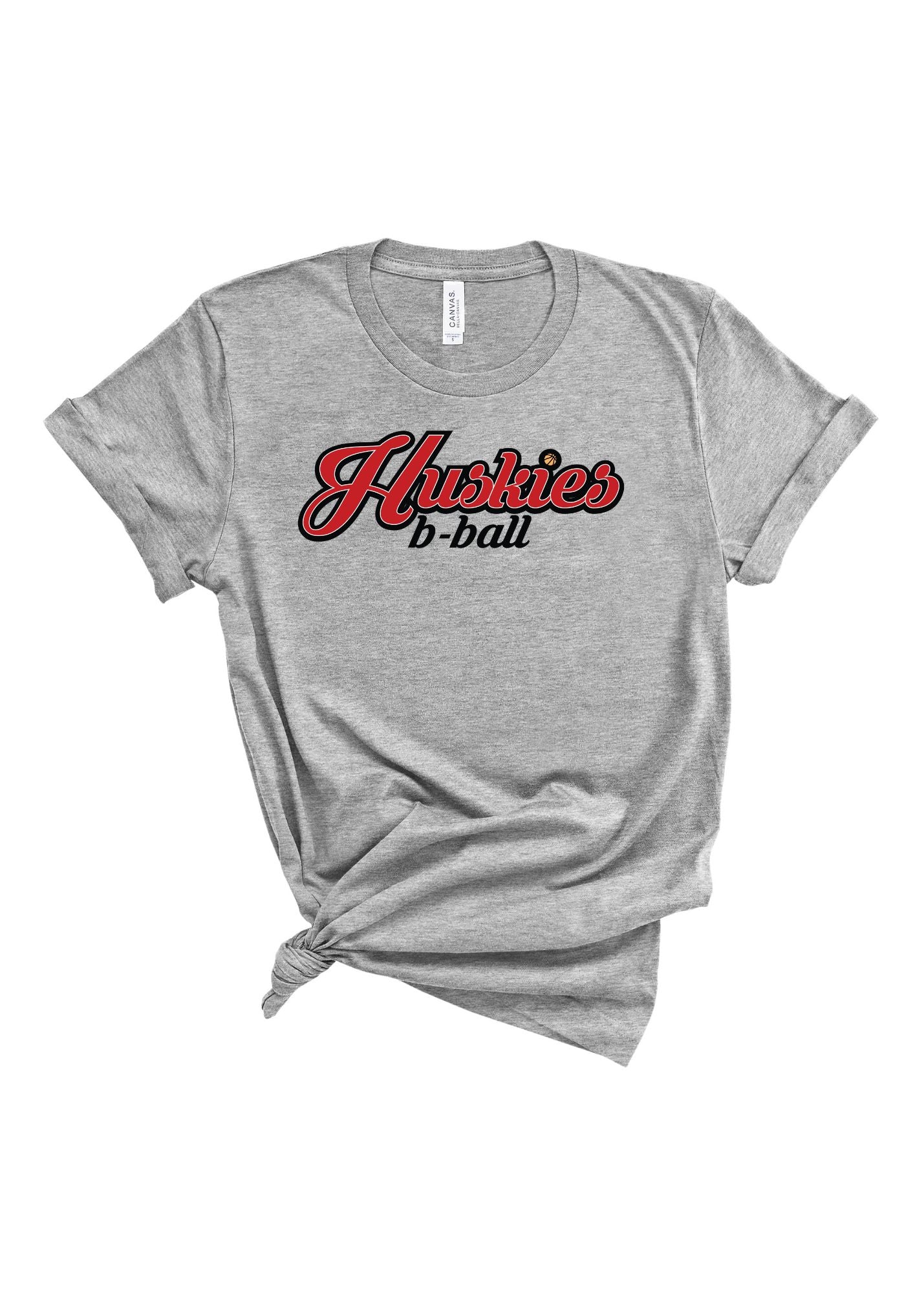 Huskies B-Ball | Adult Tee-Womens - Tops - Tees-Sister Shirts-Sister Shirts, Cute & Custom Tees for Mama & Littles in Trussville, Alabama.