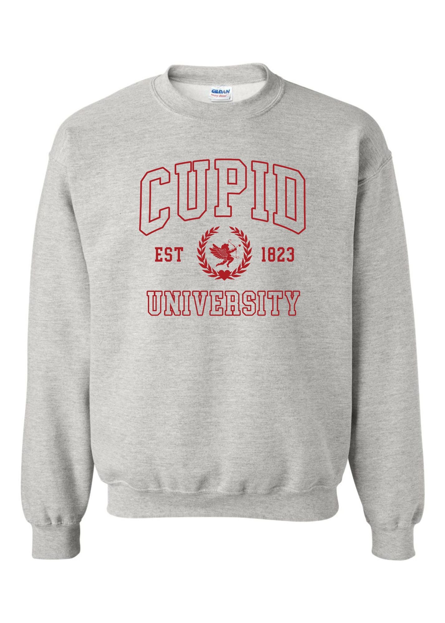 Cupid University | Adult Crewneck-Adult Crewneck-Sister Shirts-Sister Shirts, Cute & Custom Tees for Mama & Littles in Trussville, Alabama.