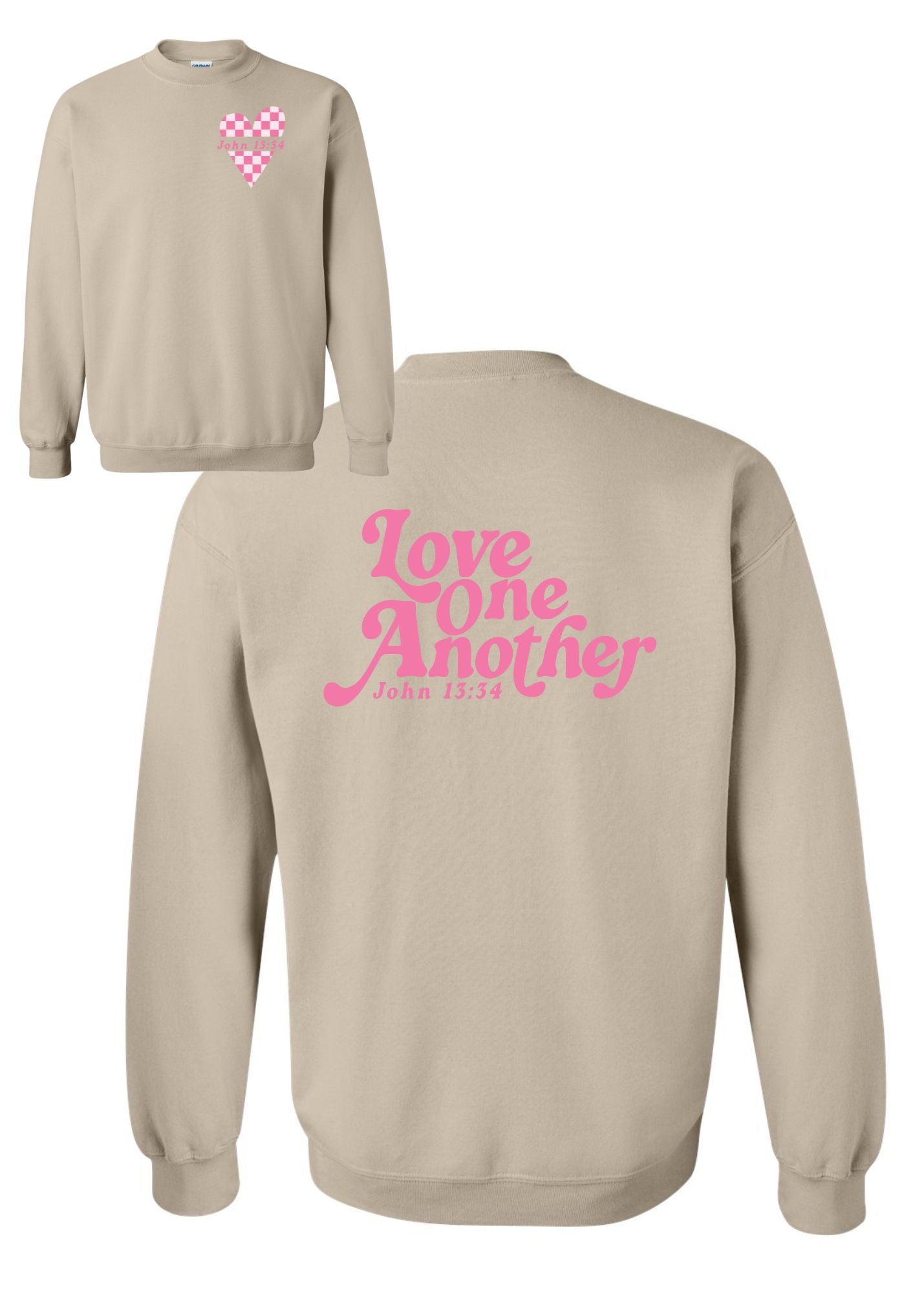 Love One Another | Adult Crewneck-Adult Crewneck-Sister Shirts-Sister Shirts, Cute & Custom Tees for Mama & Littles in Trussville, Alabama.