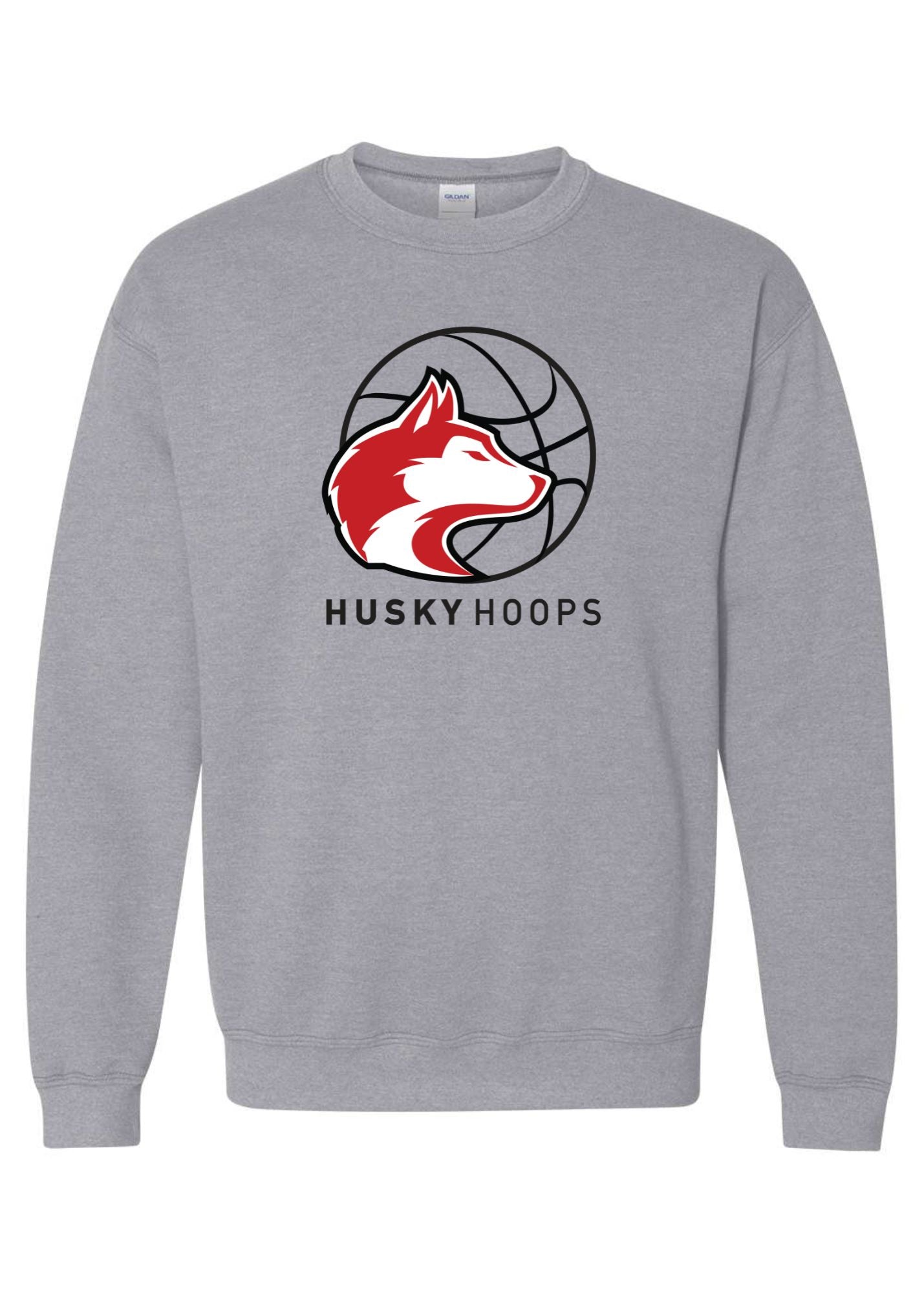 Husky Hoops | Kids Pullover-Kids Crewneck-Sister Shirts-Sister Shirts, Cute & Custom Tees for Mama & Littles in Trussville, Alabama.