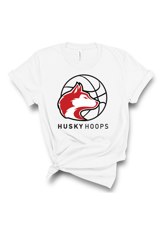 Husky Hoops | Adult Tee | RTS-Adult Tee-Sister Shirts-Sister Shirts, Cute & Custom Tees for Mama & Littles in Trussville, Alabama.