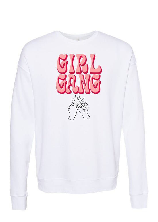 Girl Gang Pinky Swear | Kids Crewneck-Kids Crewneck-Sister Shirts-Sister Shirts, Cute & Custom Tees for Mama & Littles in Trussville, Alabama.