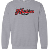 Huskies B-Ball | Adult Crewneck-Women - Tops - Crewnecks-Sister Shirts-Sister Shirts, Cute & Custom Tees for Mama & Littles in Trussville, Alabama.