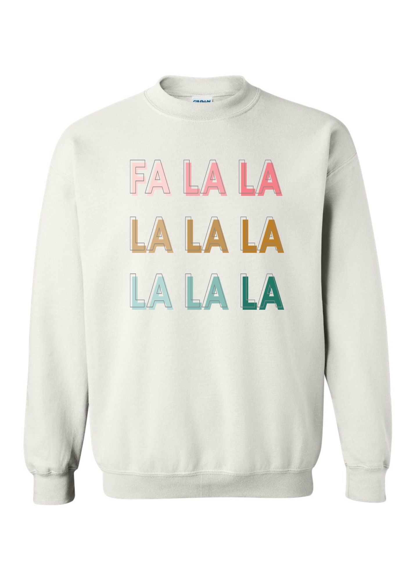 FA LA LA | Adult Crewneck-Adult Crewneck-Sister Shirts-Sister Shirts, Cute & Custom Tees for Mama & Littles in Trussville, Alabama.