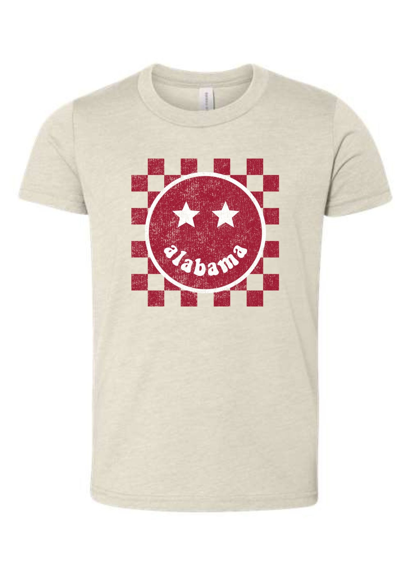 Alabama Happy Checkered | Kids Tee-Youth - Tops - Tees-Sister Shirts-Sister Shirts, Cute & Custom Tees for Mama & Littles in Trussville, Alabama.