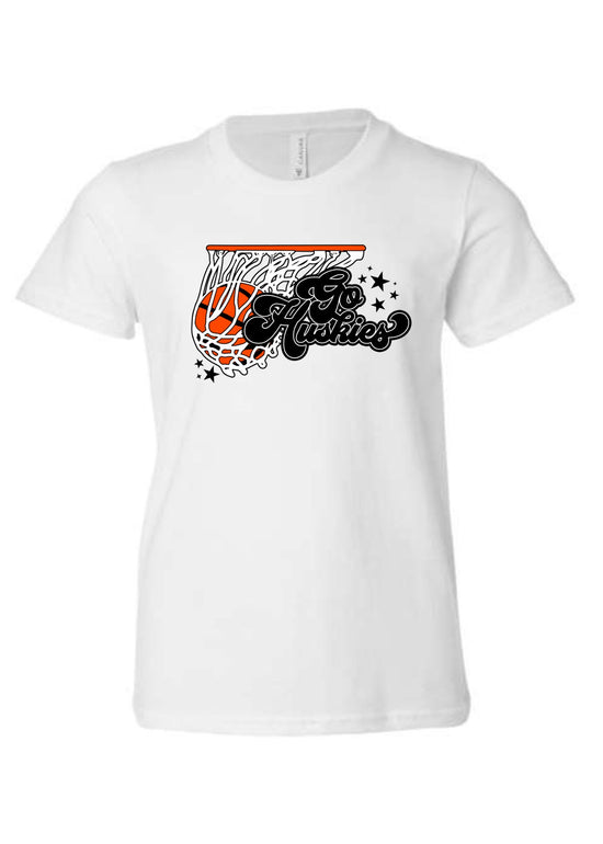 Go Huskies Basketball | Kids Tee-Kids Tees-Sister Shirts-Sister Shirts, Cute & Custom Tees for Mama & Littles in Trussville, Alabama.