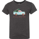 Watercolor Christmas Truck | Kids Tee-Kids Tees-Sister Shirts-Sister Shirts, Cute & Custom Tees for Mama & Littles in Trussville, Alabama.