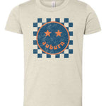 Auburn Happy Checkered | Kids Tee-Youth - Tops - Tees-Sister Shirts-Sister Shirts, Cute & Custom Tees for Mama & Littles in Trussville, Alabama.