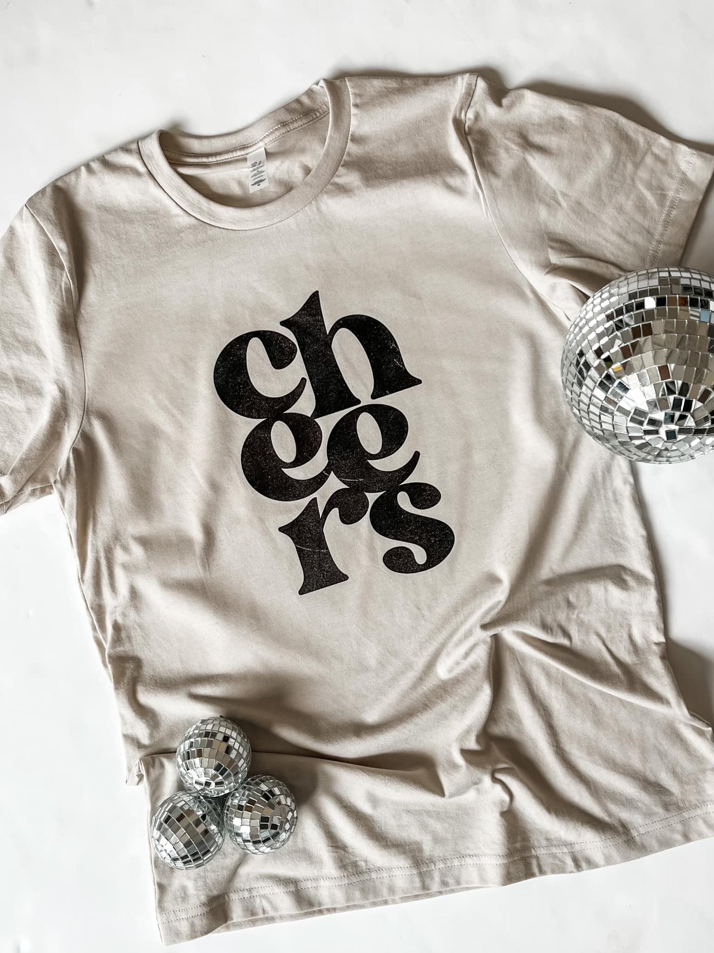 Load image into Gallery viewer, Cheers Foil | Adult Tee-Adult Tee-Sister Shirts-Sister Shirts, Cute &amp;amp; Custom Tees for Mama &amp;amp; Littles in Trussville, Alabama.
