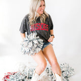 Huskies Foil | Adult Mineral Wash Tee-Womens - Tops - Tees-Sister Shirts-Sister Shirts, Cute & Custom Tees for Mama & Littles in Trussville, Alabama.