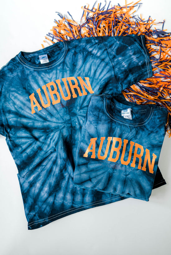 Auburn Foil | Kids Tie Dye Tee | RTS-Kids Tees-Sister Shirts-Sister Shirts, Cute & Custom Tees for Mama & Littles in Trussville, Alabama.