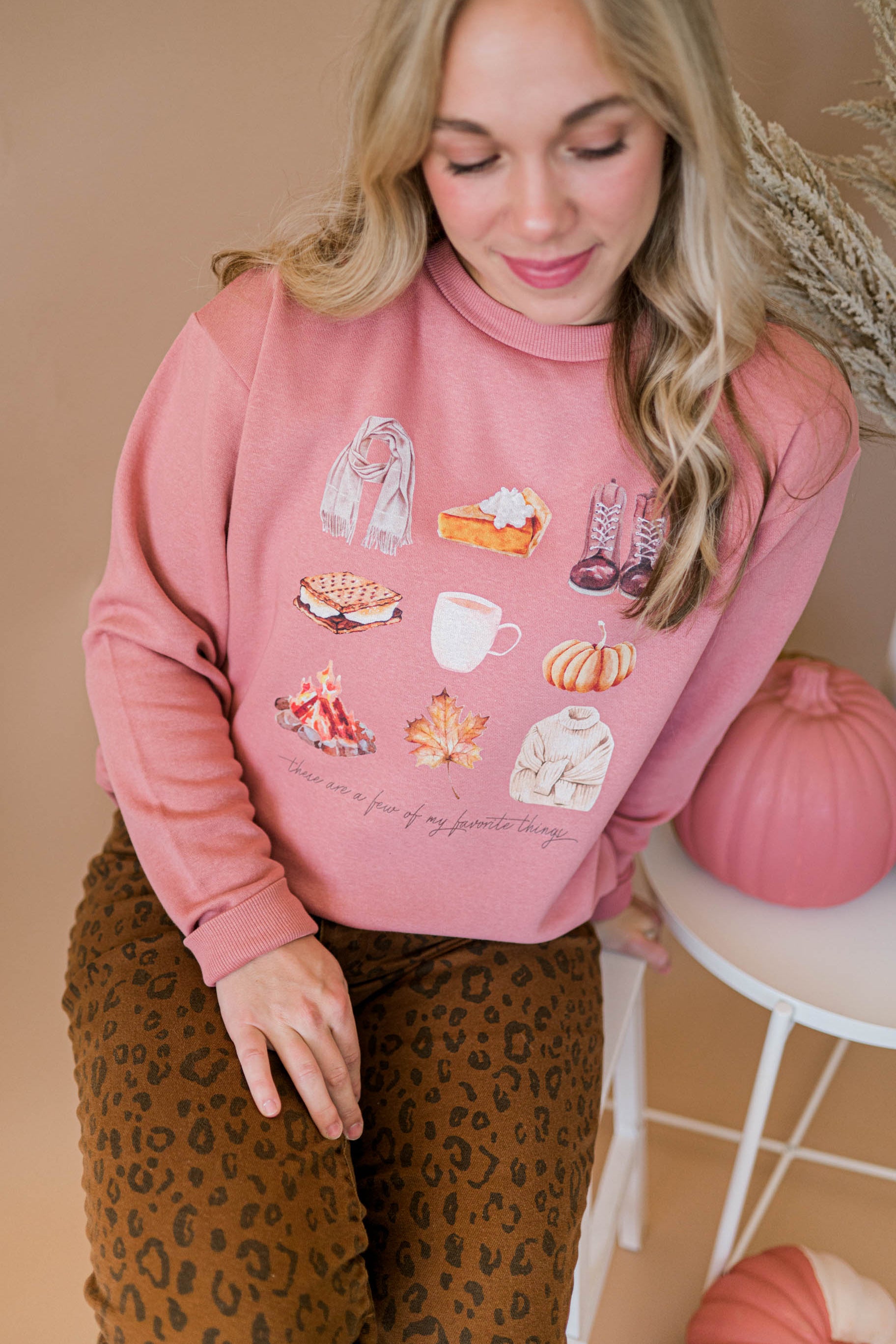 Fall Favorite Things | Adult Crewneck-Adult Crewneck-Sister Shirts-Sister Shirts, Cute & Custom Tees for Mama & Littles in Trussville, Alabama.