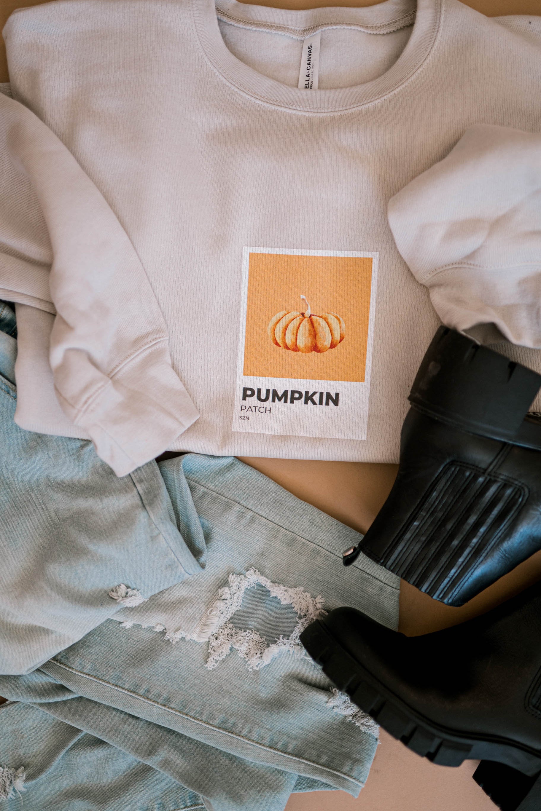 Pantone Pumpkin Patch Szn | Adult Crewneck-Adult Crewneck-Sister Shirts-Sister Shirts, Cute & Custom Tees for Mama & Littles in Trussville, Alabama.
