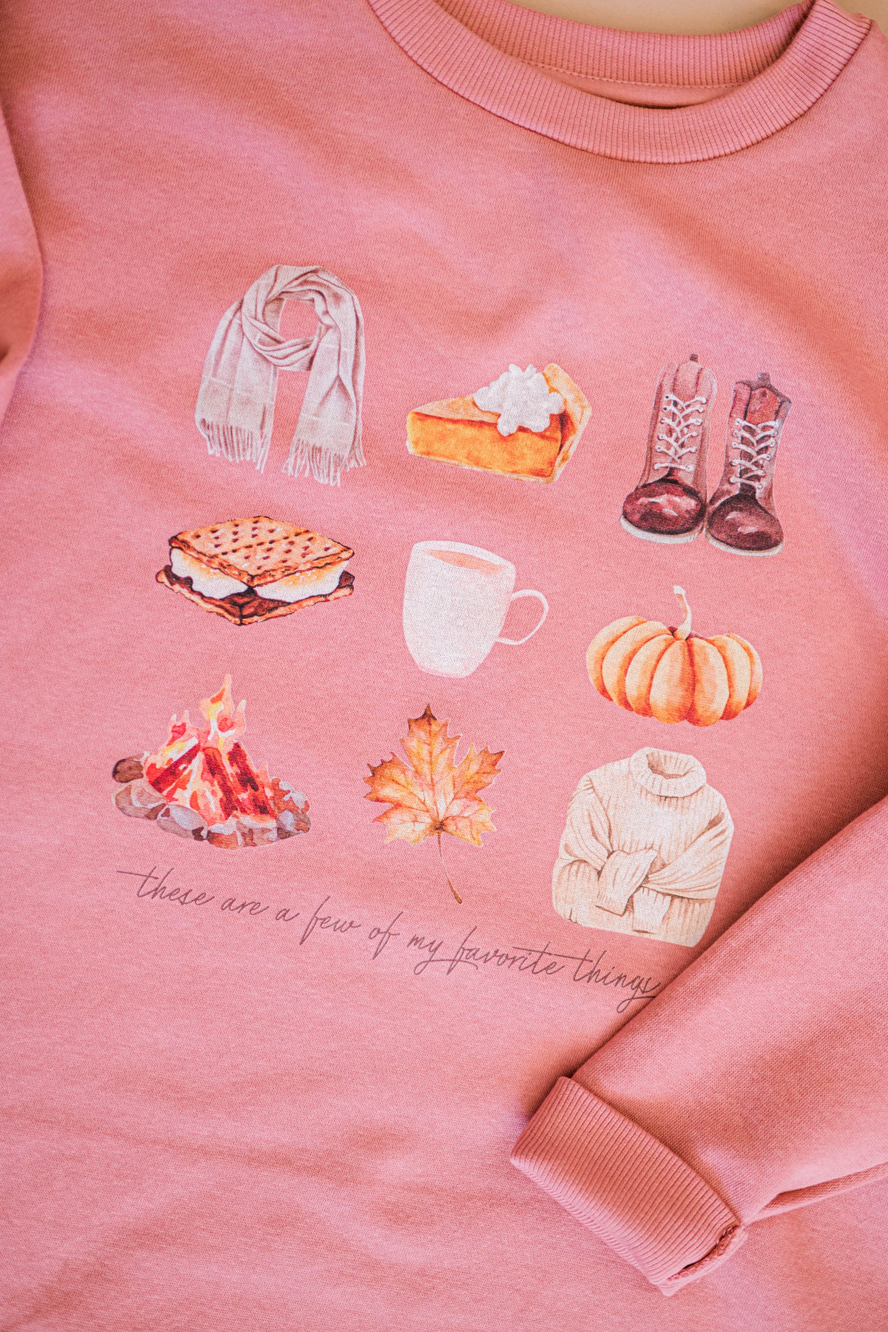 Fall Favorite Things | Adult Crewneck-Adult Crewneck-Sister Shirts-Sister Shirts, Cute & Custom Tees for Mama & Littles in Trussville, Alabama.