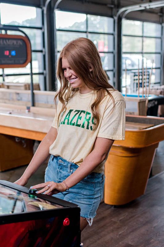 Blazers Foil | Adult Mineral Wash Tee | RTS-Adult Tee-Sister Shirts-Sister Shirts, Cute & Custom Tees for Mama & Littles in Trussville, Alabama.