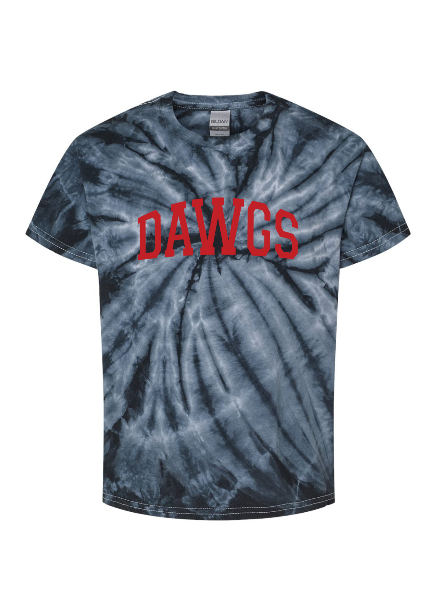 Load image into Gallery viewer, Dawgs Foil | Youth Tie Dye Tee-Sister Shirts-Sister Shirts, Cute &amp;amp; Custom Tees for Mama &amp;amp; Littles in Trussville, Alabama.
