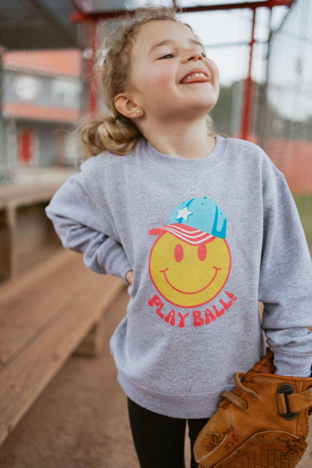 Play Ball Happy | Pullover | Kids-Kids Pullovers-Sister Shirts-Sister Shirts, Cute & Custom Tees for Mama & Littles in Trussville, Alabama.