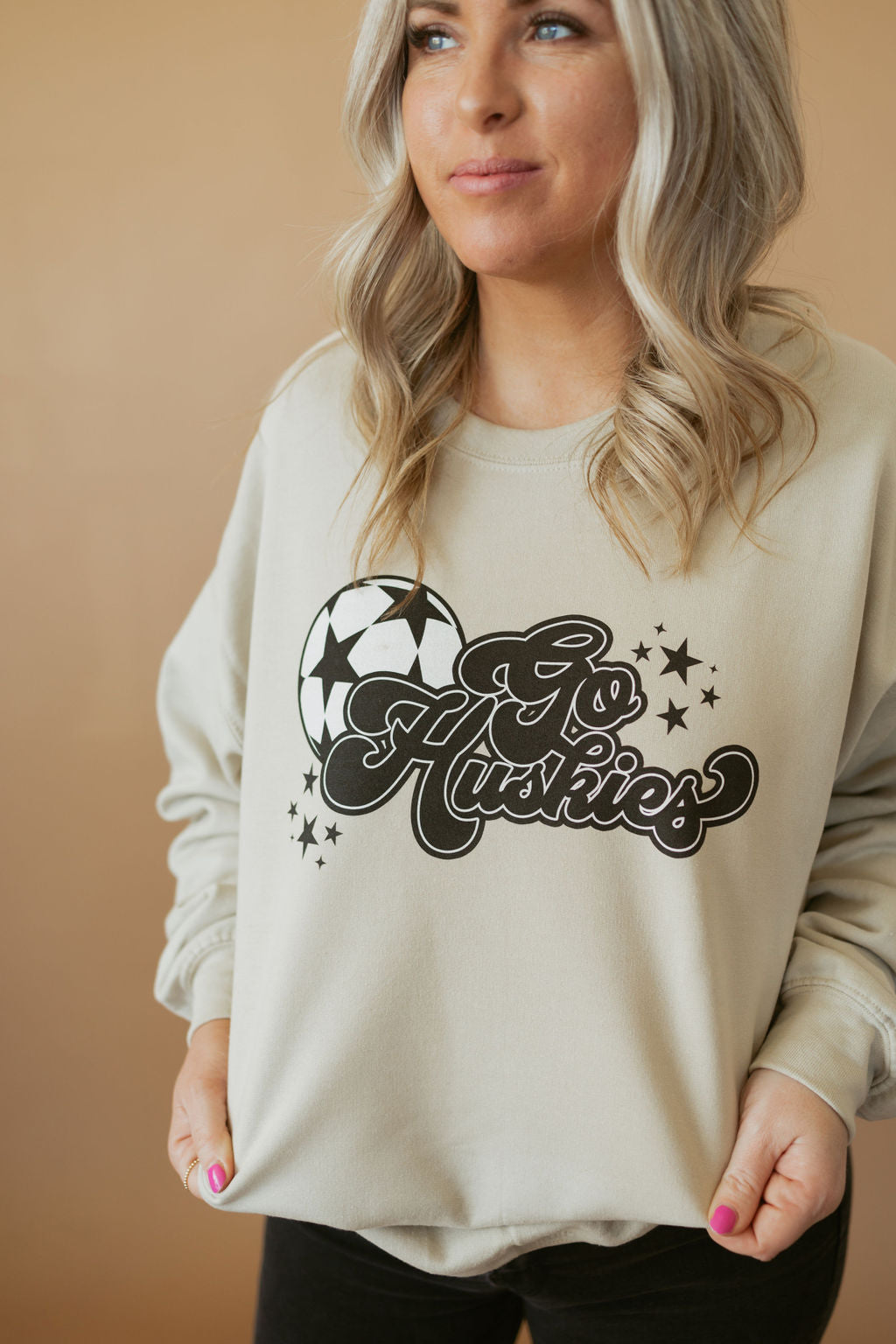 Groovy Soccer | Customizable | Pullover | Adult-Sister Shirts-Sister Shirts, Cute & Custom Tees for Mama & Littles in Trussville, Alabama.