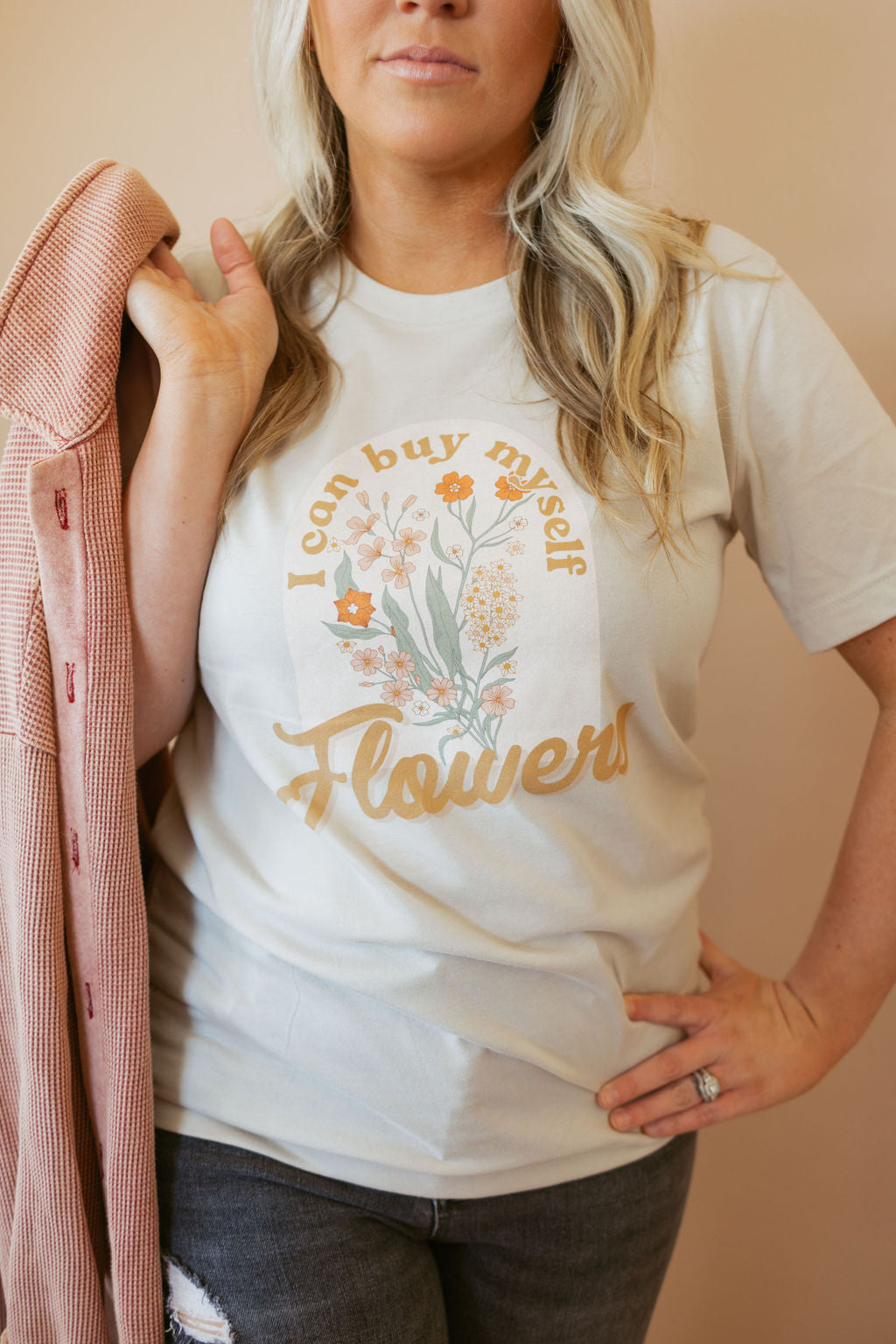I Can Buy Myself Flowers | Adult Tee-Womens - Tops - Tees-Sister Shirts-Sister Shirts, Cute & Custom Tees for Mama & Littles in Trussville, Alabama.