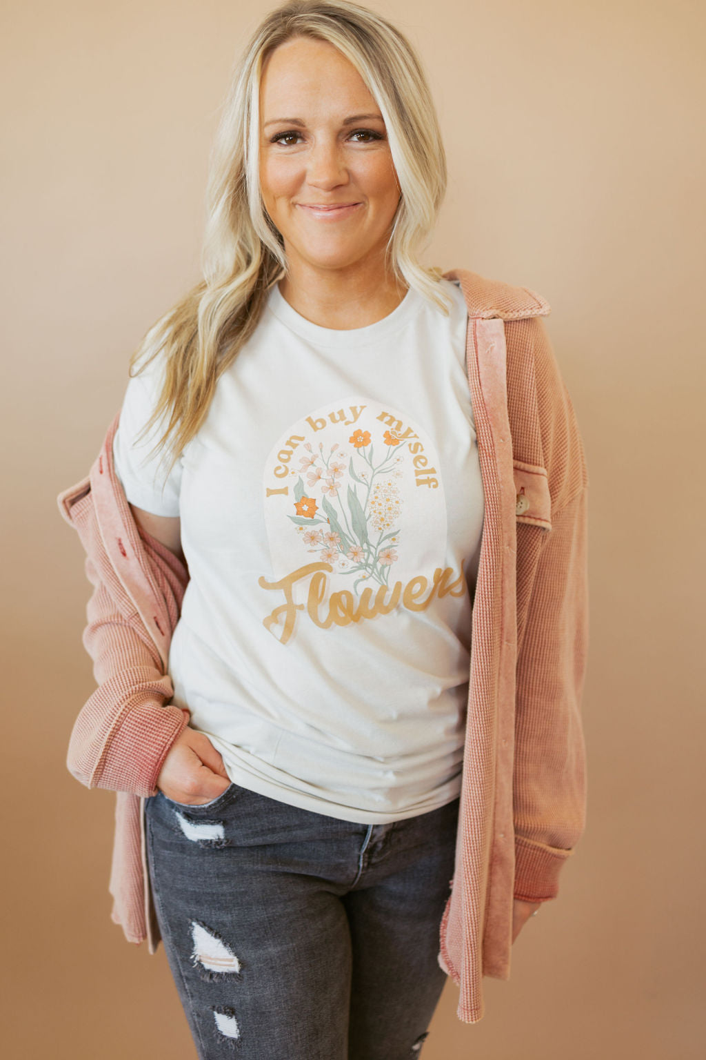 I Can Buy Myself Flowers | Adult Tee-Womens - Tops - Tees-Sister Shirts-Sister Shirts, Cute & Custom Tees for Mama & Littles in Trussville, Alabama.