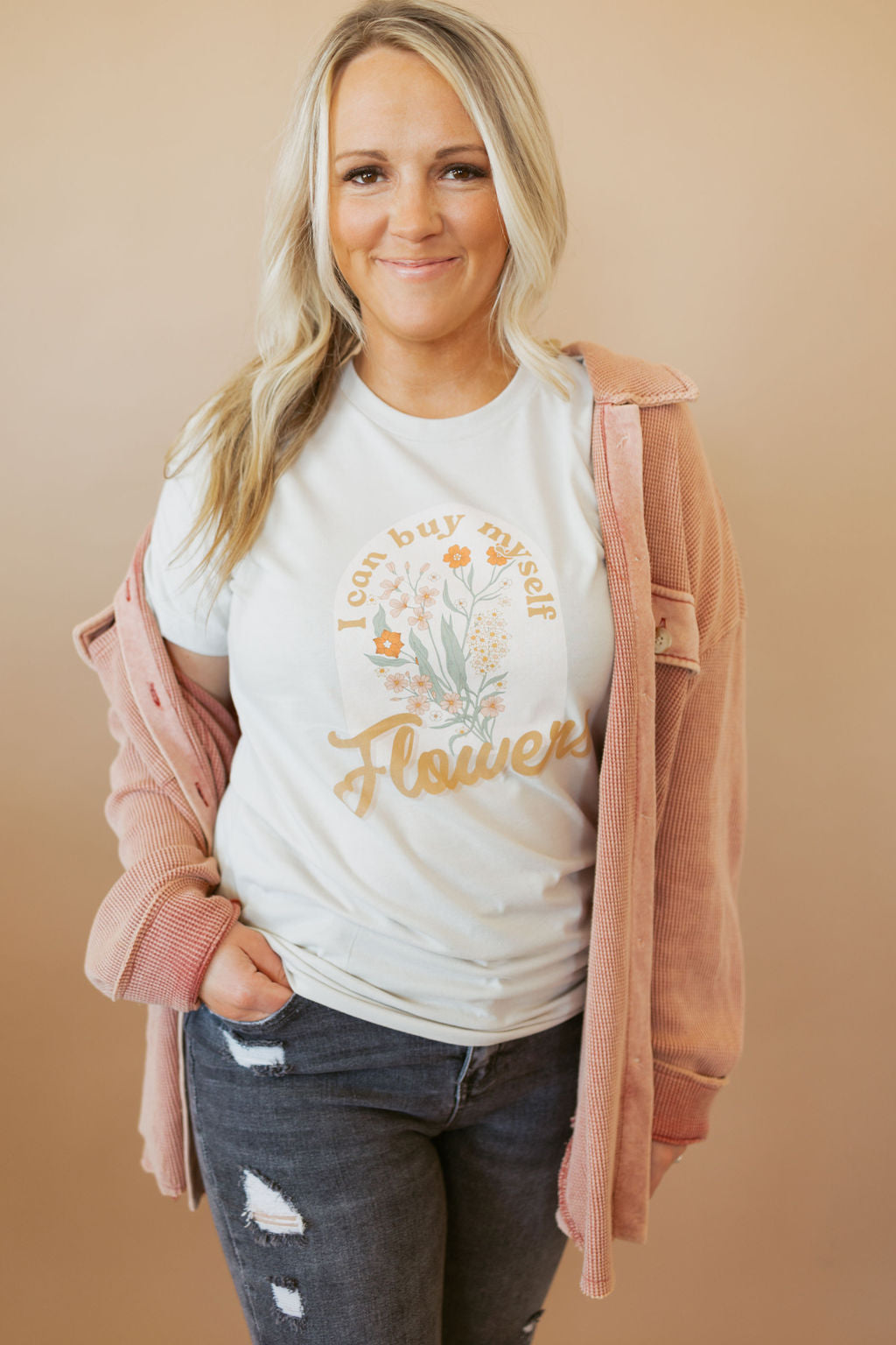 I Can Buy Myself Flowers | Tee | Adult-Sister Shirts-Sister Shirts, Cute & Custom Tees for Mama & Littles in Trussville, Alabama.