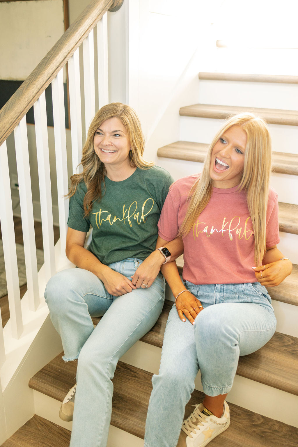 Thankful Gold Foil | Adult Tee-Womens - Tops - Tees-Sister Shirts-Sister Shirts, Cute & Custom Tees for Mama & Littles in Trussville, Alabama.