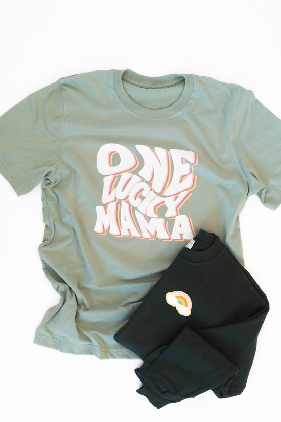 One Lucky Mama | Adult Tee | RTS-Adult Tee-Sister Shirts-Sister Shirts, Cute & Custom Tees for Mama & Littles in Trussville, Alabama.